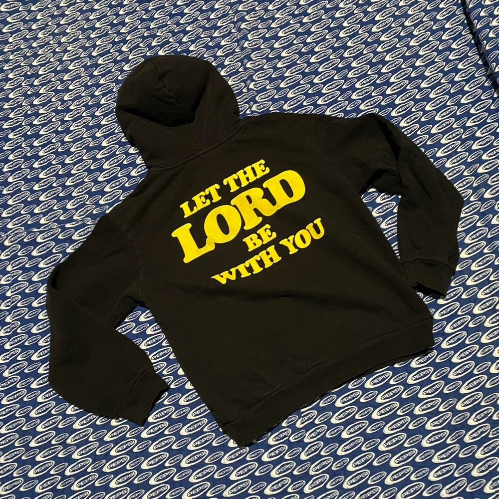 TALENTLESS Let The Lord be with you black hoodie Scott Disick Size L large